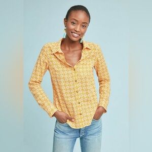MAEVE | by Anthropologie Orange Button Down Shirt